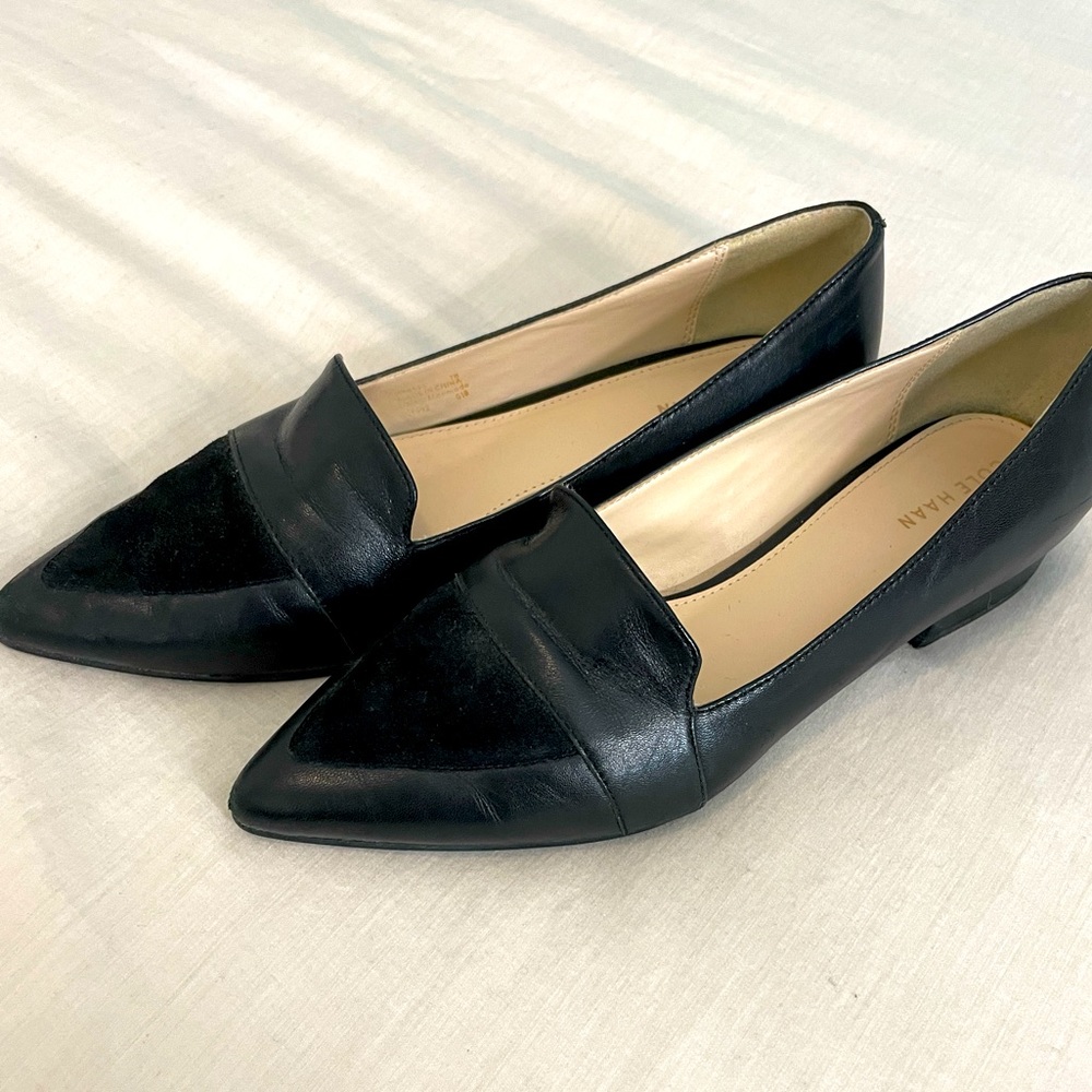 Cole Haan Marlee Skimmer Pointed Leather & Suede Loafer